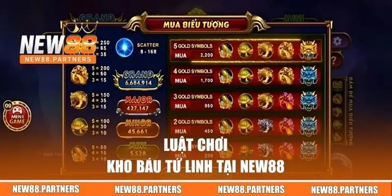 Kho Báu Tứ Linh - Quay Ngay, Thắng Lớn Tại Nổ Hũ NEW88 2 Luật chơi nổ hũ tứ linh tại NEW88